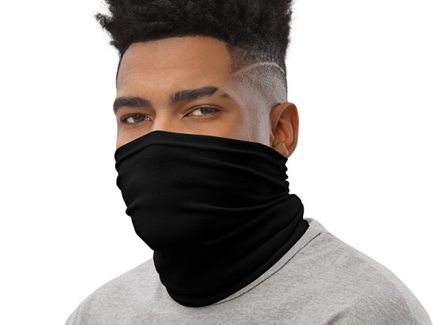 Reusable Trendy Face Cover / Neck Gaiter (Ninja Black)