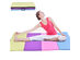 Costway 4'x8'x2" Gymnastics Mat Folding PU Panel Gym Fitness Exercise Multi-Colors Yoga 