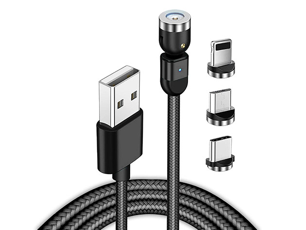 Statik 360 Cable-rotating Phone Charger - Made Of Durable Nylon Braid-fast