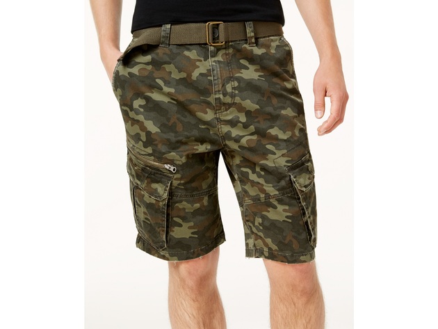 American Rag Men's Camo Cargo 10" Shorts Green Size 29W