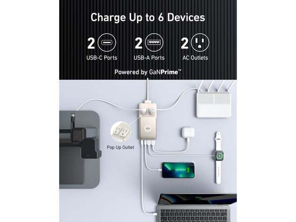 Anker 727 Charging Station (GaNPrime 100W/Champagne) | StackSocial