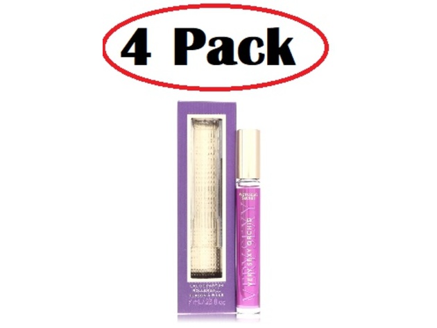 4 Pack of Very Sexy Orchid by Victoria's Secret Eau De Parfum Rollerball .25 oz