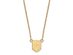 SS 14k Yellow Gold Plated NHL Vegas Golden Knights SM Necklace, 18 In