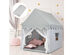 Costway Kids Play Tent Large Playhouse Children Play Castle Fairy Tent Gift w/ Mat Gray - Gray