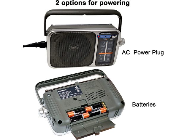 AOM Panasonic RF-2400D / RF-2400 Portable FM/AM Analog Radio with AFC Tuner (Like New, Open Retail Box)