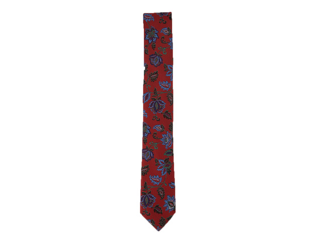 Bar III Men's Heron Floral Neck Tie Red One Size