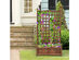 Costway Solid Wood Planter Box with Trellis Weather-Resistant Outdoor 25''x11''x48'' Dark Brown