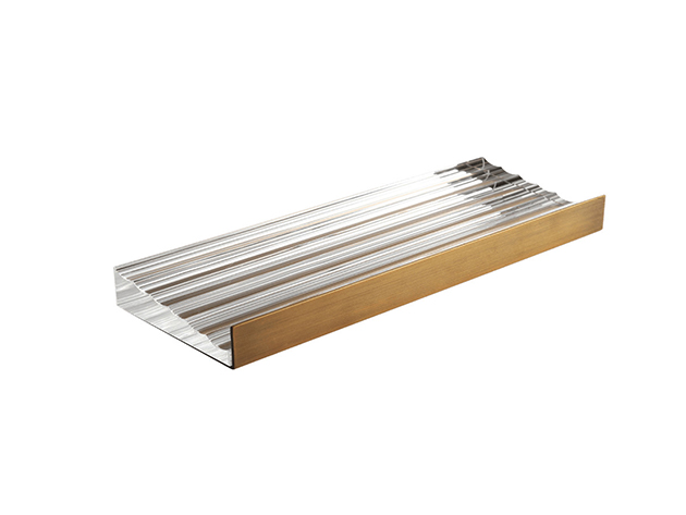 Crystal & Brass Pen Tray