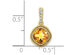 3/4 Carat (ctw) Cushio-Cut Citrine Pendant Necklace in 14K Yellow Gold with Diamonds and Chain