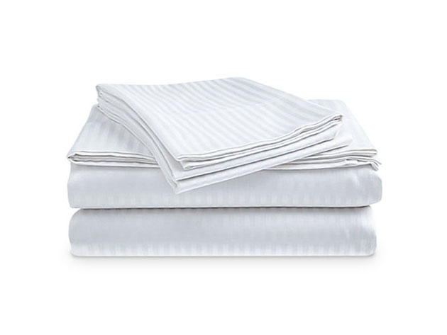 Comfort Linen Ultra Soft 1800 Series Bamboo-Blend Sheets: 4-Piece Set (White/King)