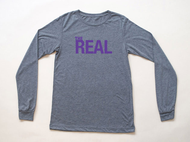 The Real Heather Gray Long Sleeve Shirt (XXL)