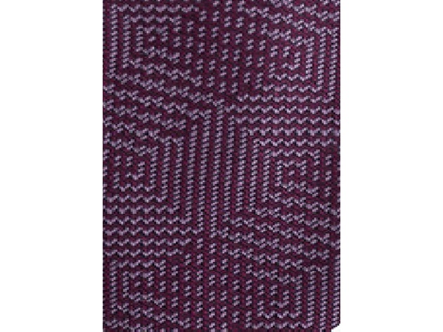 Michael Kors Men's Textured Geometric Patchwork Tie Red One Size