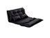 Costway PU Leather Foldable Modern Leisure Floor Sofa Bed Video Gaming 2 Pillows Black