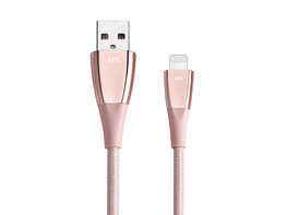 ZinCable Ultra-Strong MFi-Certified Lightning Cable (Rose Gold)