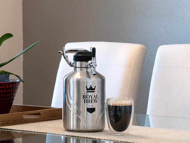 Royal Brew Nitro Cold Brew Coffee Growler // 64 oz (Matte Black