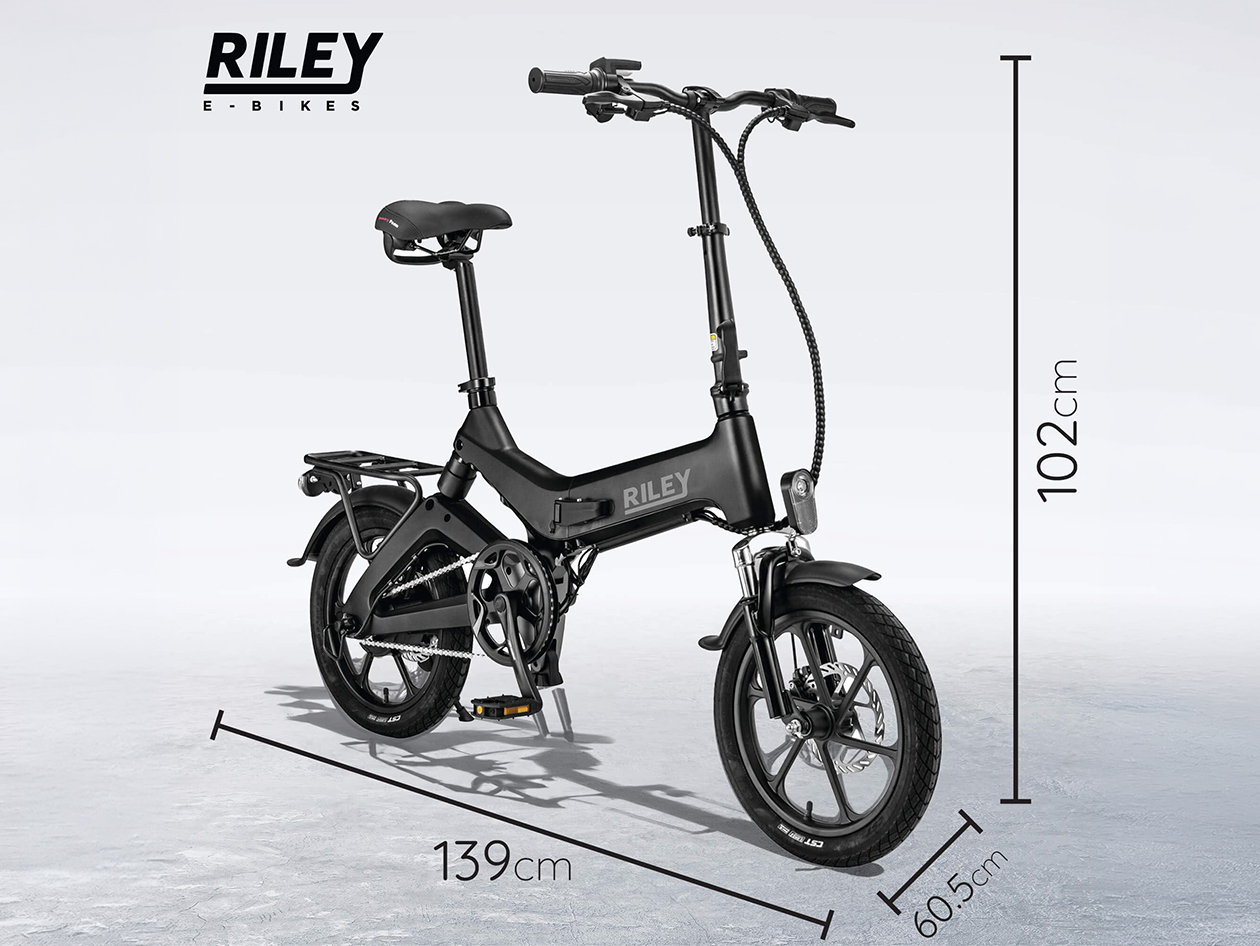 Riley RB1 Folding Electric Bike - Black