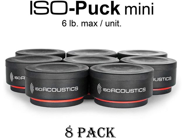 IsoAcoustics Iso-Puck Series Acoustic Isolators Iso-Puck Mini, 6 lbs max/Unit (Used, Damaged Retail Box)