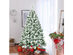 4.5 Foot Snow Flocked Artificial Christmas Tree w/400 Tips and Foldable Base
