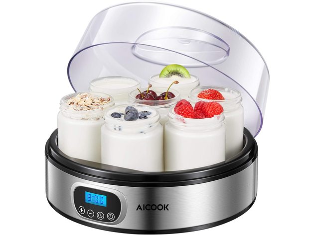 AICOOK Yogurt Maker Machine, Yogurt Makers with 7 X 200ml Glass