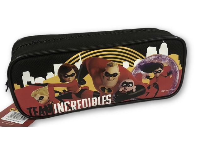 Pencil Case - Incredibles - Black - w Zipper