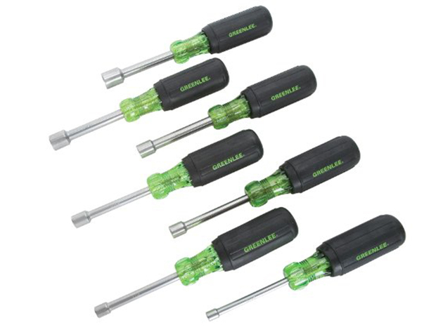 Greenlee 0253-01C Nut Driver Set With 3" Hollow Shaft, 7 Piece