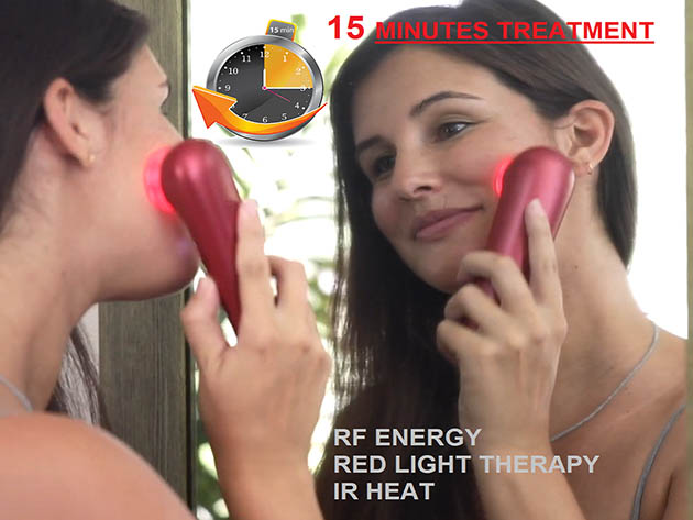 Scarlet FX: RF Anti-Aging Light Therapy Device with Hyaluronic Toner Gel