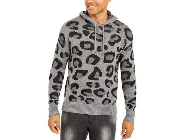 mens leopard sweater