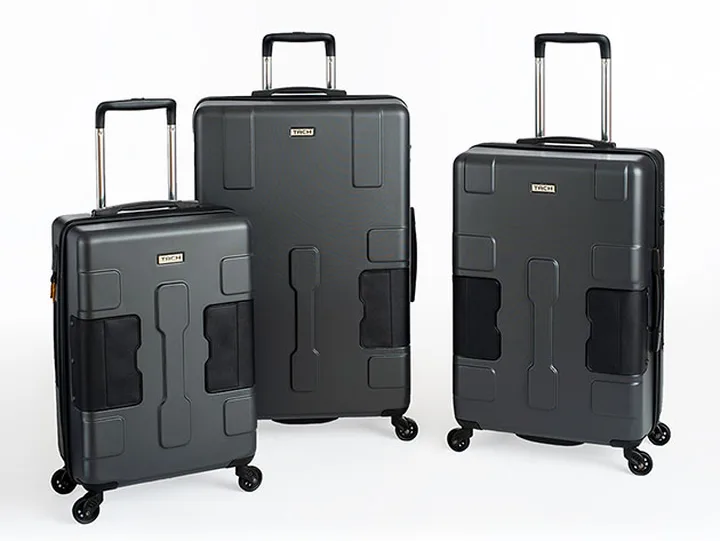 Tach Tuff Attachable Hard Luggage Set (3-Piece/Grey) | StackSocial