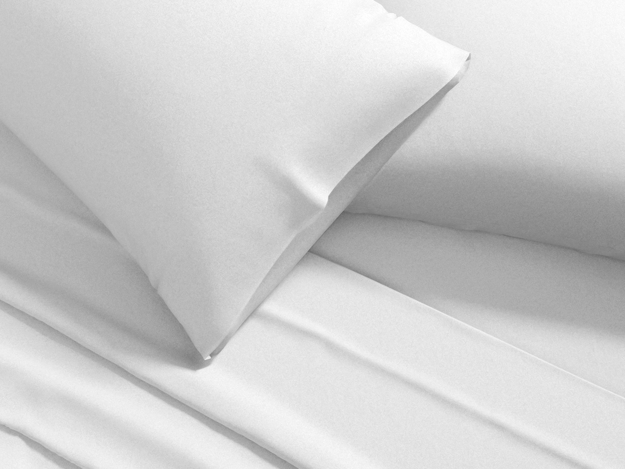 4-Piece Pre-Washed Microfiber Sheet Set (White/Queen)