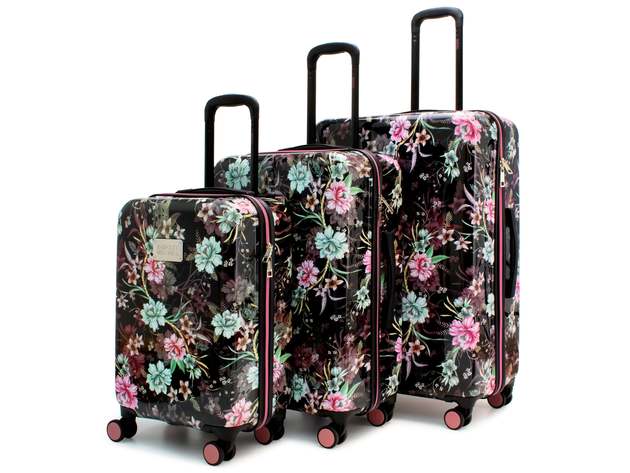 Essence 3-Piece Expandable Luggage Set (Winter Flowers)