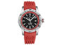 Revue Thommen Men's Air speed Black Dial Red Rubber Strap Automatic Watch
