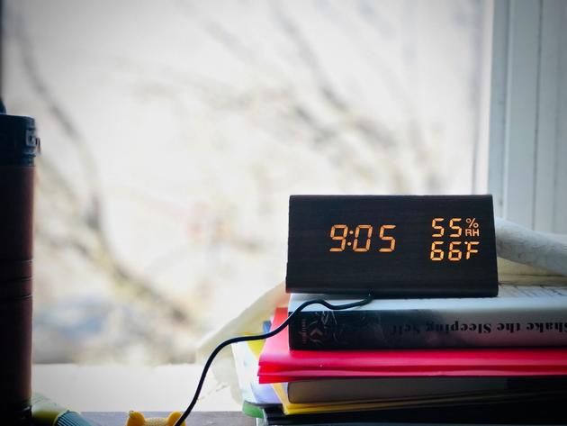 Wood Digital Alarm Clock