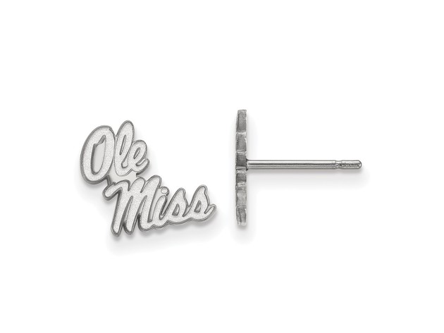 NCAA Sterling Silver University of Mississippi XS Post Earrings