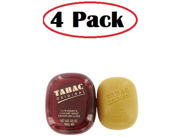 4 Pack of TABAC by Maurer & Wirtz Soap 3.5 oz