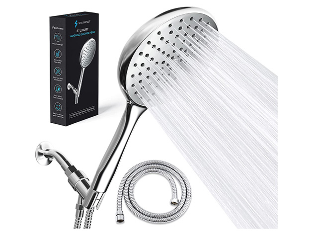 SparkPod Wide-Angle Handheld Shower Head with Hose | StackSocial