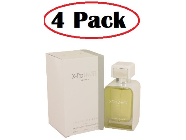 4 Pack of X-Tra White by Louis Varel Eau De Toilette Spray 3.4 oz