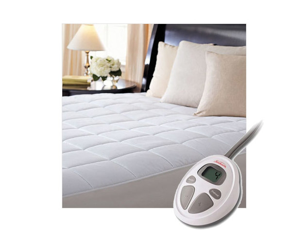 premium quilted electric mattress pad - sunbeam