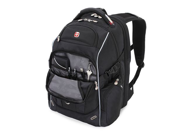 SWISSGEAR Scan Smart TSA Laptop Backpack, 17.5 Inches (H) x 12.5 Inches (W) x 9 Inches (D), Black