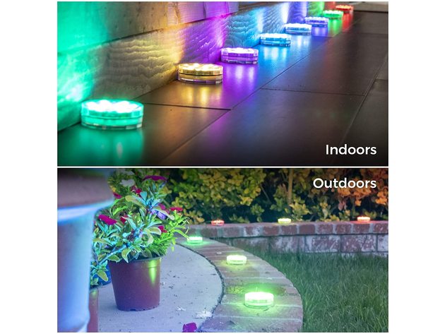 12-Pack Decorative Waterproof Battery Operated Color-Changing LED Lights