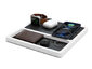 NYTSTND TRIO TRAY Wireless Charging Station Black Top Rustic White Base