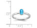 Blue Topaz Ring 2/5 Carat (ctw) in Sterling Silver - 10