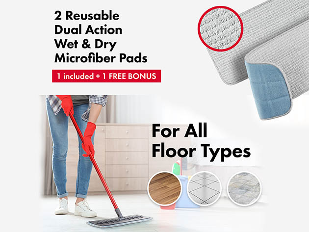 Tyroler Microfiber Mop with Wet & Dry Pads