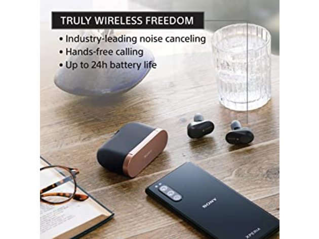 Sony Wf 1000xm3 Industry Leading Noise Canceling Truly Wireless Earbuds Black New Atlas 9530