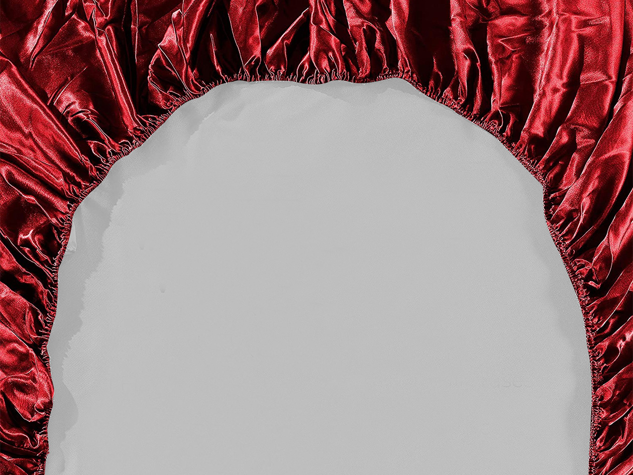 Silky-Soft Satin 4-Piece Sheet Set (Burgundy/King)