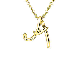 Rachel Glauber 18k Gold Plated Initial Necklace