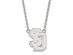10k White Gold South Dakota Large Pendant Necklace