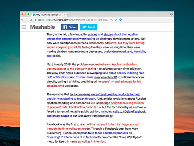 BeeLine Reader: Lifetime Subscription (5 Browsers)