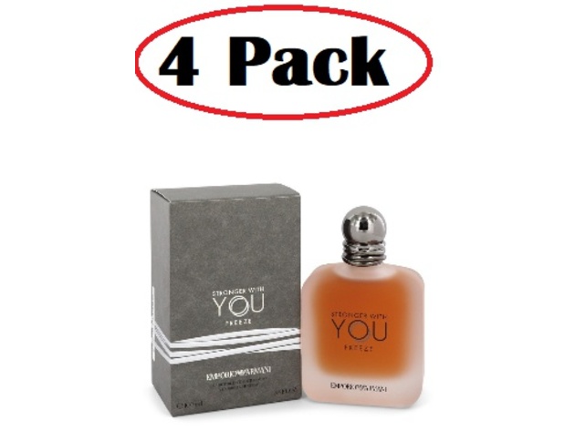 4 Pack of Stronger with You Freeze by Emporio Armani Eau De Toilette Spray 3.4 oz