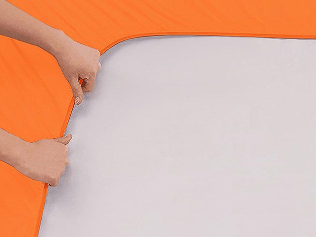 4-Piece Microfiber Sheet Set (Orange/Queen)