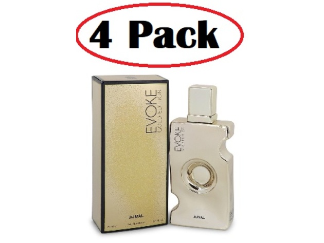 4 Pack of Evoke Gold by Ajmal Eau De Parfum Spray 2.5 oz